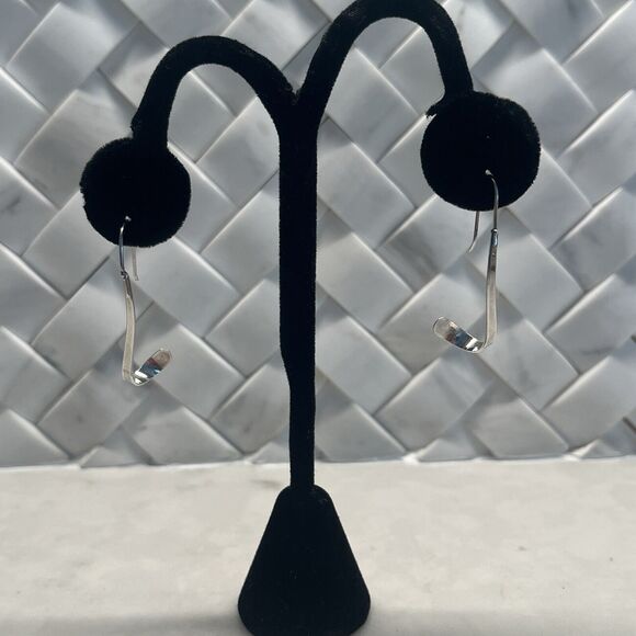 Sterling Silver 925 Hook Earrings Fish Hook Shape/style - Picture 3 of 7